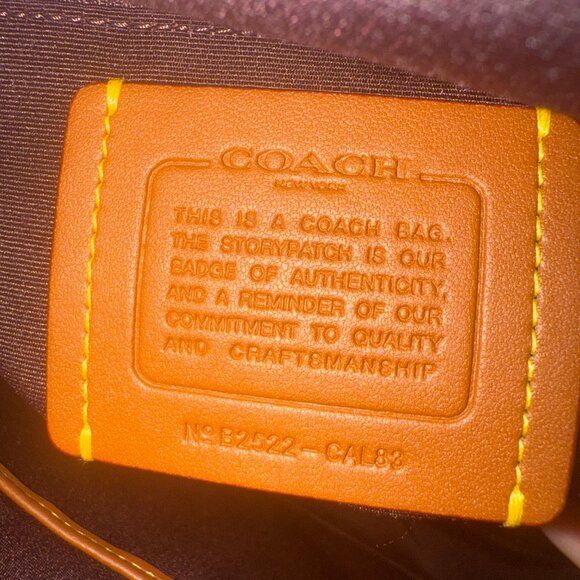 coach Rowan Large Satchel Bag In Signature Canvas With Stripe cal83 - Picture 6 of 7